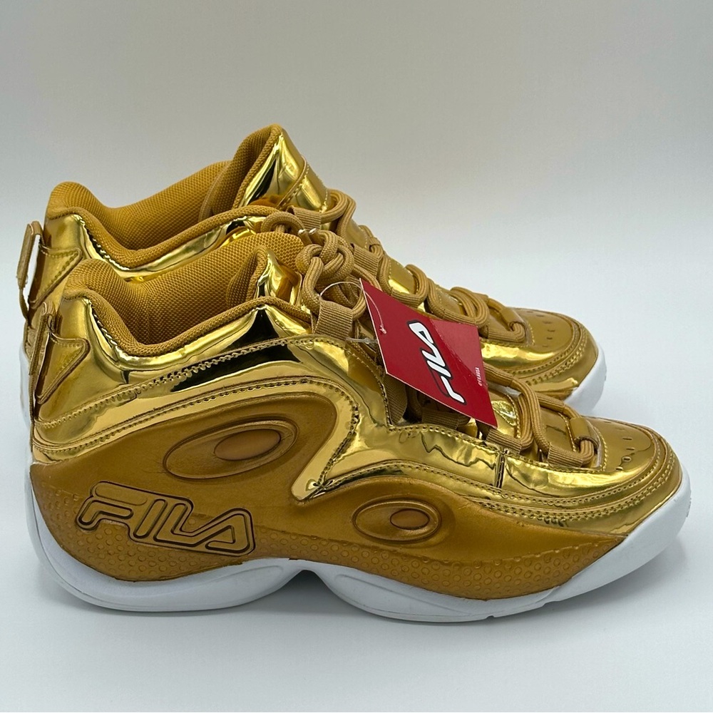 Fila Grant Hill 3 Metallic Gold Athletic Basketball Shoes Sz Men 7 Women… - Picture 3 of 8